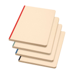 Soft cover notebook, sugarcane paper, RPET, A5, ruled pages salmon colour