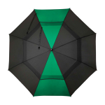 Golf umbrella, two-tone, polyester, windproof, 30”, Ø106cm green colour