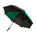 Golf umbrella, two-tone, polyester, windproof, 30”, Ø106cm green colour