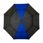 Golf umbrella, two-tone, polyester, windproof, 30”, Ø106cm royal blue colour