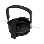 Recycled stainless steel tumbler, dual-function lid, 900ml black colour