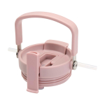 Recycled stainless steel tumbler, dual-function lid, 900ml pastel pink colour