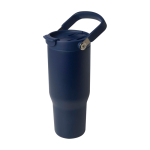 Recycled stainless steel tumbler, dual-function lid, 900ml third front view