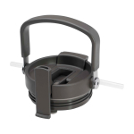 Recycled stainless steel tumbler, dual-function lid, 900ml close-up view 1