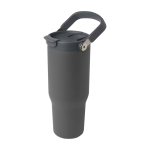 Recycled stainless steel tumbler, dual-function lid, 900ml third front view