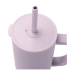Thermal tumbler, silicone straw, anti-spill lid, 900ml lilac colour