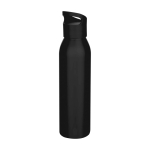 Recycled stainless steel bottle, single wall, 650ml black colour