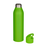 Recycled stainless steel bottle, single wall, 650ml neon green colour