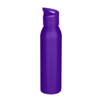 Recycled stainless steel bottle, single wall, 650ml purple colour