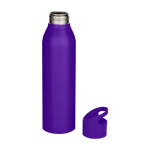 Recycled stainless steel bottle, single wall, 650ml purple colour