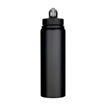 Recycled stainless steel bottle, single wall, 800ml black colour