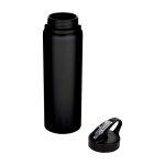 Recycled stainless steel bottle, single wall, 800ml black colour
