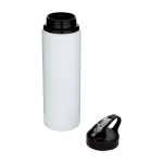 Recycled stainless steel bottle, single wall, 800ml white colour