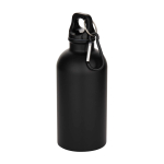 Recycled stainless steel bottle, matte finish, single wall, 400ml black colour
