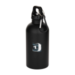 Recycled stainless steel bottle, matte finish, single wall, 400ml black colour