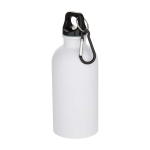 Recycled stainless steel bottle, matte finish, single wall, 400ml white colour