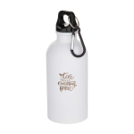 Recycled stainless steel bottle, matte finish, single wall, 400ml white colour