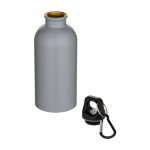 Recycled stainless steel bottle, matte finish, single wall, 400ml grey colour