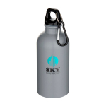 Recycled stainless steel bottle, matte finish, single wall, 400ml grey colour