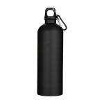 Recycled stainless steel bottle, matte finish, carabiner, 750ml black colour