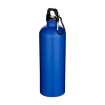 Recycled stainless steel bottle, matte finish, carabiner, 750ml royal blue colour