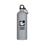Recycled stainless steel bottle, matte finish, carabiner, 750ml