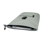 Roll-top waterproof laptop backpack, synthetic leather, 15” grey colour