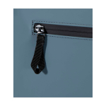 Roll-top waterproof laptop backpack, synthetic leather, 15” cyan blue colour