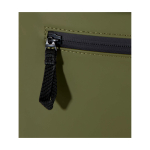 Roll-top waterproof laptop backpack, synthetic leather, 15” dark green colour