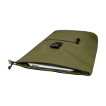 Roll-top waterproof laptop backpack, synthetic leather, 15” dark green colour
