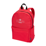Eco urban backpack, water-repellent, 16L, fits 14” laptop red colour