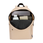 Eco urban backpack, water-repellent, 16L, fits 14” laptop ivory colour