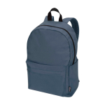 Eco urban backpack, water-repellent, 16L, fits 14” laptop cyan blue colour