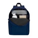 Eco urban backpack, water-repellent, 16L, fits 14” laptop navy-blue colour