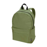 Eco urban backpack, water-repellent, 16L, fits 14” laptop olive green colour