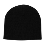 Rib-knit versatile beanie, ideal for cold weather, Elevate™ black colour