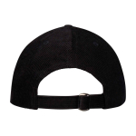 Classic versatile cap, recycled corduroy, 6 panels, 280 g/m2 black colour