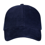 Classic versatile cap, recycled corduroy, 6 panels, 280 g/m2 navy-blue colour