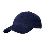Classic versatile cap, recycled corduroy, 6 panels, 280 g/m2 navy-blue colour