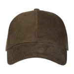 Classic versatile cap, recycled corduroy, 6 panels, 280 g/m2 dark green colour