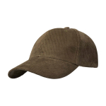 Classic versatile cap, recycled corduroy, 6 panels, 280 g/m2 dark green colour