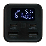 Recycled aluminium power bank, laptop-ready, 20,000 mAh black colour