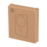 Magnetic wireless power bank, recycled plastic, 5,000 mAh black colour