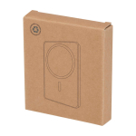 Magnetic wireless power bank, recycled plastic, 5,000 mAh white colour