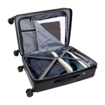 Expandable trolley, recycled plastic, impact-resistant black colour
