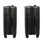 Expandable trolley, recycled plastic, impact-resistant black colour