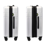 Expandable trolley, recycled plastic, impact-resistant silver colour