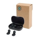 High-quality silicone earplugs, for sleeping, studying, travelling black colour