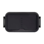 Plastic lunch box, matching cutlery, large compartment white colour