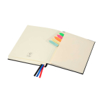 Hard cover notebook, recycled plastic, daily planner, A5 black colour